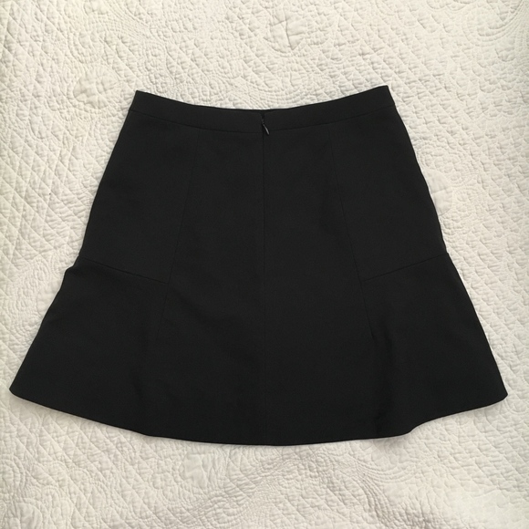 J. Crew Fluted Mini Skirt Double Crepe Black Size 00 - Picture 5 of 6